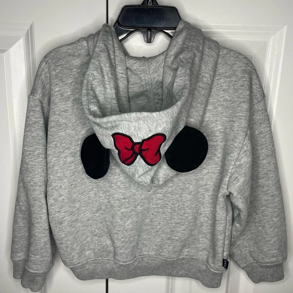 Baby Gap/Disney Collab Gray Minnie Mouse Girls Hoodie-Size 4T/4
